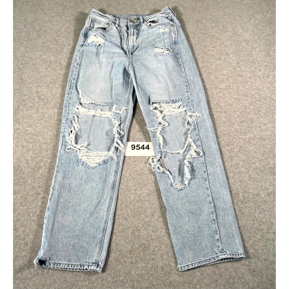 American Eagle Outfitters Jeans Womens 8 Blue Denim Cotton Stretch Distressed